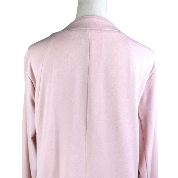 BCBGeneration NWT Pastel Pink Open Front Collarless Textured Blazer Jacket - Picture 12 of 15